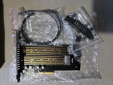GLOTRENDS NEW OPEN BOX Pcie Adapter for M.2 Nvme SSD and M.2 SATA SSD READ picture