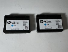 2-PACK HP 933XL CN054AL Cyan Ink Cartridge Expires 01/2016 and 06/2016 Open Box picture