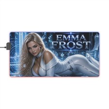 LED Gaming Desk Mat Emma Frost RGB Mouse Pad Playmat PC Setup Accessories picture