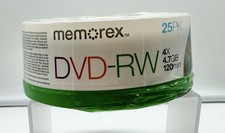 Memorex DVD-RW 25 Pack 4X / 4.7GB / 120 Min Rewritable Disc New picture