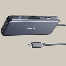 Anker 341 PowerExpand+ 7-in-1  100W PD 4K HDMI 2x USB-C 2x USB-A SD Card Adapter picture