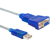 DTECH 10 Feet USB to Serial Female Adapter Cable DB9 10ft RS233 cable, blue picture