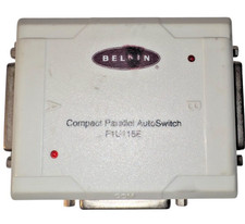Belkin Compact Parallel AutoSwitch F1U115E 2-Port Printer Switch Box picture