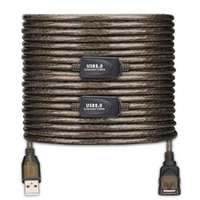 LDKCOK USB 2.0 Type A Male to A Female Active 75FT, Transparent black  picture