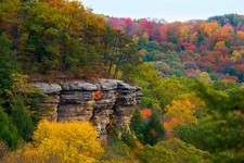 Landscape nature cliff forest Custom Gaming Mat Desk picture