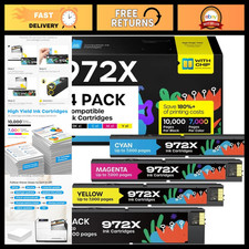 High-Yield 972X Ink Cartridges 4-Pack for HP PageWide Pro 477dw - Premium Qualit picture