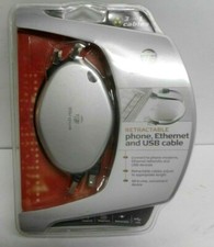 Targus ACC80US 3-in-1 Retractable Phone, Ethernet, and USB Cable picture