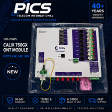 100-01485, CALIX 760GX ONT MODULE, 8 POTS, 4 GE, 4 RF, 1 RFX picture