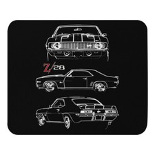 1969 Camaro Z28 302 Muscle Car Collector Outline Art Gift Mouse pad picture