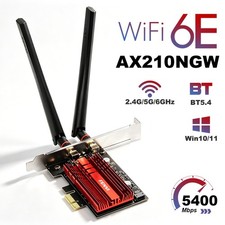 PCIe WiFi 6/6E Desktop  Adapter AX200 AX210 Bluetooth Dual/Tri Band Network Card picture