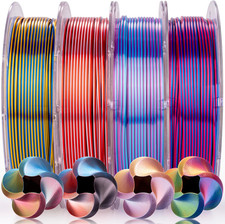 Silk PLA 3D Printer Filament Bundle, Shiny Silkverse 4 Colors picture