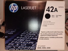 LOT OF 2PCS: HP GENUINE 42A Q5952A Toner Print Cartridge Black, OPEN BOX (2 PCS) picture