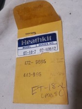 Rare New Heathkit ET-18-2 Hero 1 Robot Speech ID Label/ Sticker NOS picture