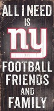 Fan Creations Need is Football, Family & Friends Sign Color New York Giants, ... picture
