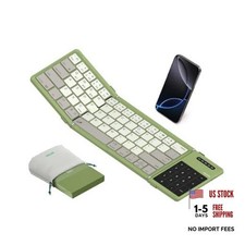 Cube Pocket Upgraded Foldable Keyboard with Touchpad & Number Pad Green picture