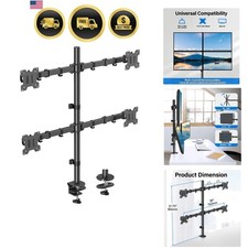 Quad Monitor Stand Mount for 17-32 Inch Screens Fully Adjustable Desk Mount picture
