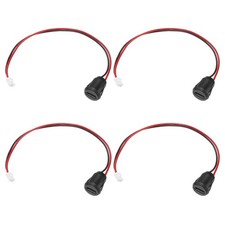 4pcs Type-C 2Pin Wire Black Round USB-C Female Socket to PH2.0 picture