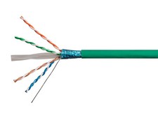 Monoprice Cat6A Ethernet Bulk Cable 500ft Green, 550Mhz, F/UTP, CMR, 10G, 23AWG picture