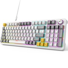 AK96 Mechanical Gaming Keyboard PreLubed Red Switches 96 Keys LED Backlit picture