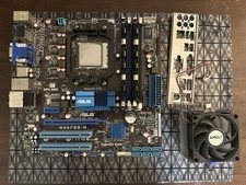 ASUS M4A785-M Micro ATX Motherboard + AMD Athlon 64 X2 CPU + 8GB Mushkin RAM I/O picture