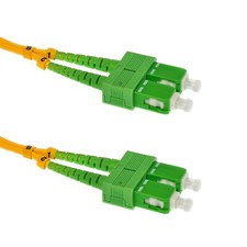10 PACK LOT 10m SC(APC)-SC(APC) Duplex 9/125 OS2 Singlemode Yellow OFNR 33FT picture