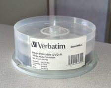 Verbatim 94854 DVD-R 4.7GB 8X DataLifePlus White Inkjet Hub Printable QTY 12 picture