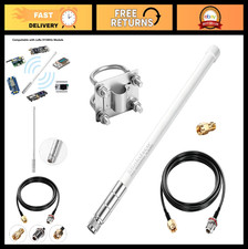 Waterproof 5.8dBi Lora 915MHz Fiberglass Antenna + 20Ft Extension Cable for Mesh picture