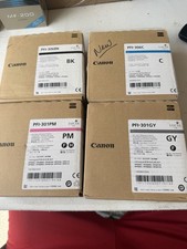GENUINE CANON PFI-306BK PFI-301PM PFI-306C PFI-301GY INK TANK 6657B001 New Lot 4 picture