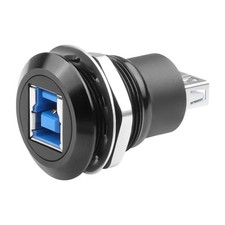USB3.0 B to A Threaded Fixed Printer Adapter 5Gbps Panel Mount SuperSpeed picture