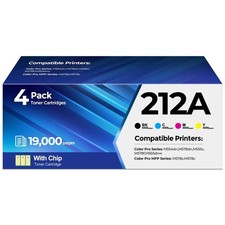 212A Compatible Toner 4 Pack with Chip for HP Color LaserJet M554 M555 M578 picture