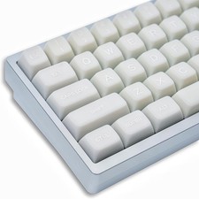 White Jade keycaps Set,Double Shot PBT keycaps 60 75 100 pecent,Ceramic Cream... picture