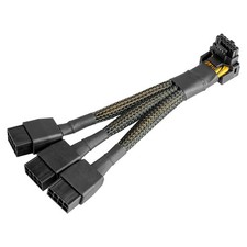 16Pin GPU Cable to 3X 8 Pin Pcie Extension - 16AWG PCIE 5.0 12VHPWR 600W 90 D... picture