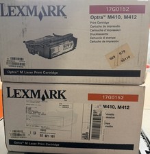 2X Lexmark 17G0152 High Yield Black Toner Cartridges OEM Genuine Optra M410 M412 picture