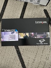 GENUINE LEXMARK X746A1CG (X746) CYAN TONER CARTRIDGE picture