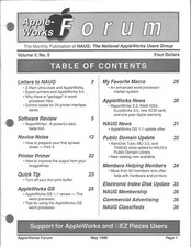 AppleWorks Forum Magazine, May 1990 for Apple II II+ IIe IIc IIgs picture