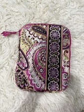 Vera Bradley Very Berry Paisley Pink Retired Computer Tablet Zip Sleeve Pouch picture