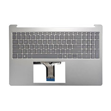 New For HP 15-FC 15-FD 15.6'' Silver Palmrest Keyboard No Backlit N36752-001 US picture