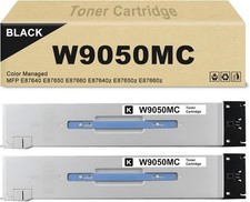 Compatible w/ HP W9050MC Black Toner 2-Pack 54,000 Yield E87640 E87650 E87660 picture