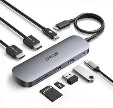 Anker Nano 8-in-1 USB C Docking Station, Dual Monitor Laptop Dock with Gray picture