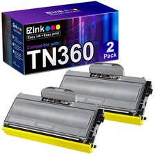 EZ Ink TN360 Toner Cartridge Replacement for Brother DCP HL MFC 2 Pack picture