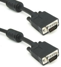150 FT VGA Cable HD15 Male to Male SVGA Monitor Cord Long Black New picture