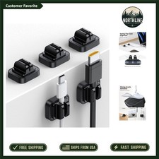 Effortless Cable Management: 5-Pack Self-Adhesive Spring Clips for Neat Spaces picture