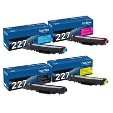 Brother TN-227 Toner Cartridge Set Black Cyan Magenta Yellow New Sealed Box picture