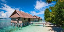 Landscape nature water cabin scuba diving beach palm Custom Gaming Mat Desk picture