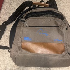Vintage IBM Laptop Backpack Canvas Leather 2000 Y2K System & Computer Technology picture