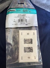 Panduit CFPL4IWY Mini-Com Faceplate 4 Module with Label/ Label Cover picture