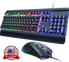 Combo De Teclado Y Ratón Para Juegos Con Cable, Teclas Multimedia Y Reposamuñeca picture