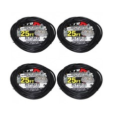Pack of 4x Pro X 25 Ft. 120VAC NEMA 15 Male to 3 Socket Female Power Cord 14 AWG picture