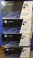 Lot of 4 Empty Used Genuine HP 26A CF226A Black Toner Cartridges ready for refil picture