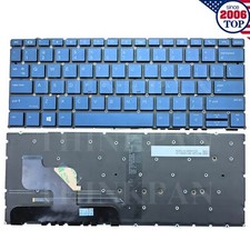 New US Laptop Keyboard Backlit for HP Elite Dragonfly G1 G2 13.3'' Blue picture